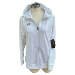 New Balance Womens Medium White Zip-Up Hoodie Fast Dry Moisture Wicking NEW